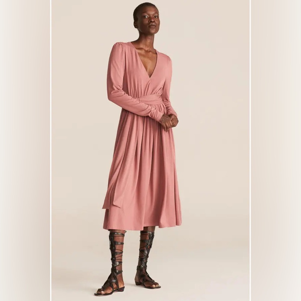 Rebecca Taylor Belted Modal Midi Dress